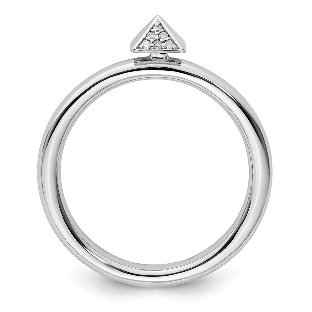 Sterling Silver Stackable Expressions Diamond Ring Size -9