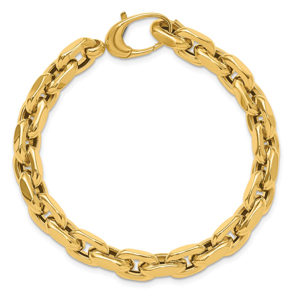 14K Polished Fancy Link Bracelet 7.5  inches