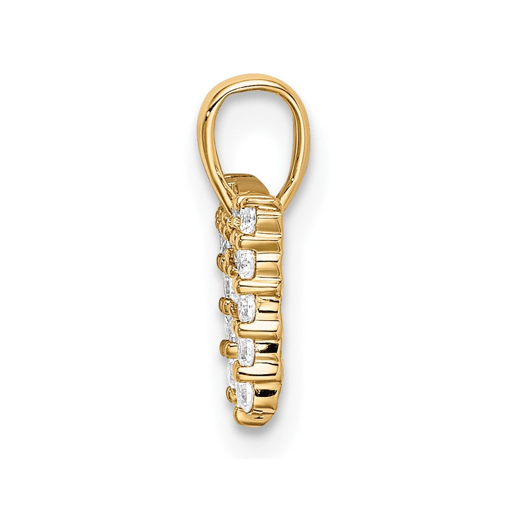 14k 1/6 carat Lab Grown Diamond VS/SI+ G+ Letter M Initial Pendant