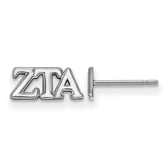 Sterling Silver Official Licensed Greek Sororities Zeta Tau Alpha (ZTA) XS Post Earrings