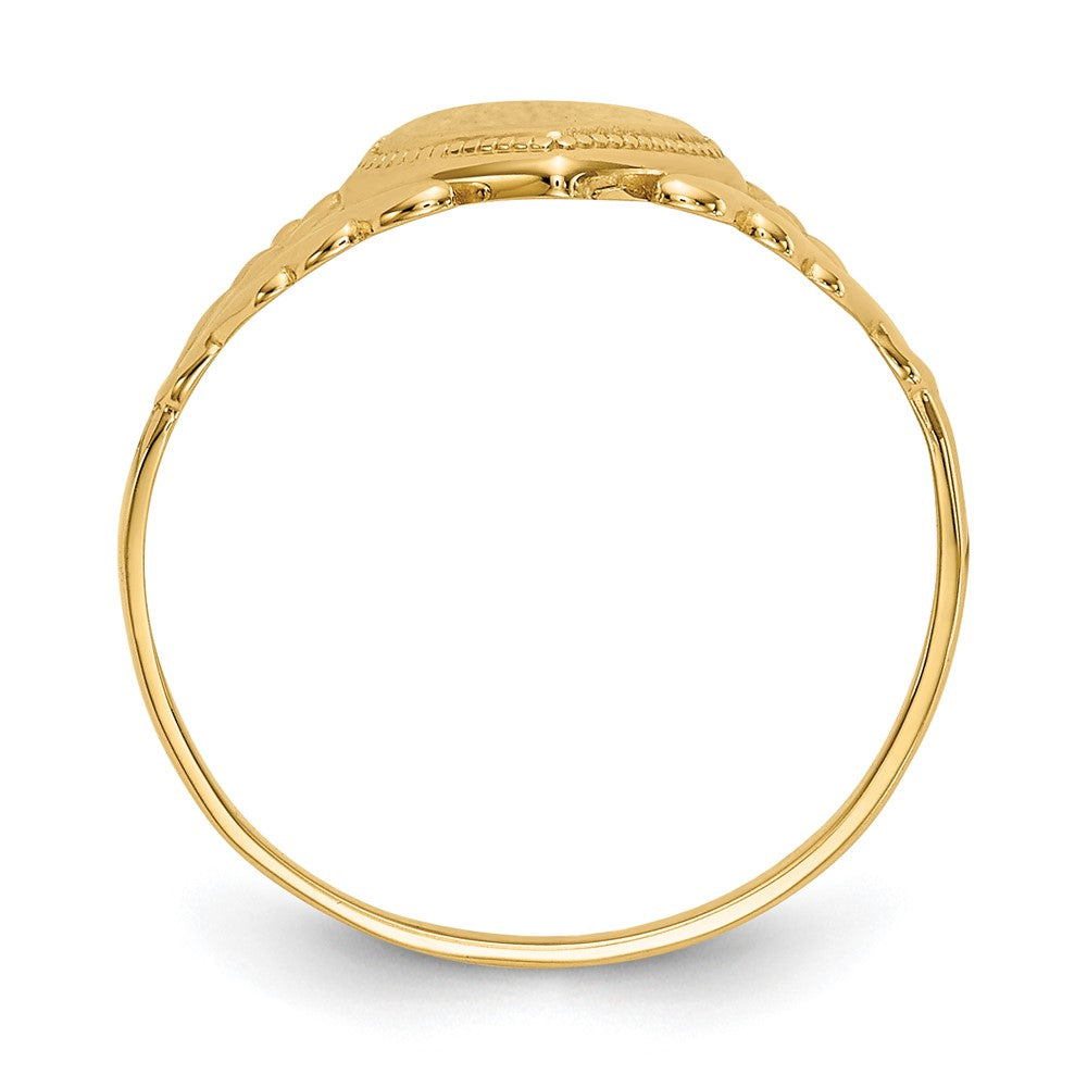 14k Polished Heart Baby Ring Size 3
