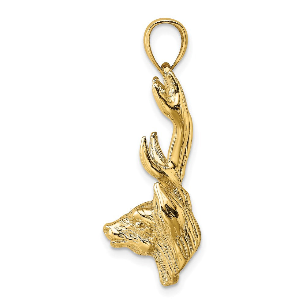14K 3-D Deer Head Charm