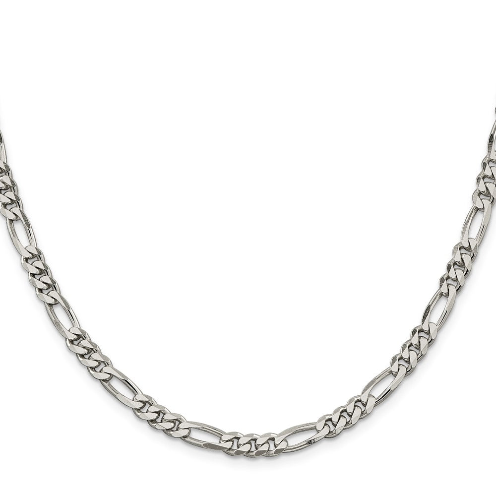 Sterling Silver 5.5mm Figaro Chain 36 Inches