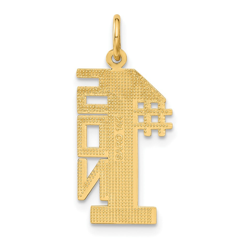 14k #1 SON Charm Yellow Gold