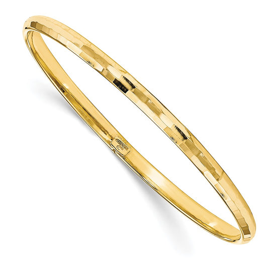 10K Polished Bangle 7  inches