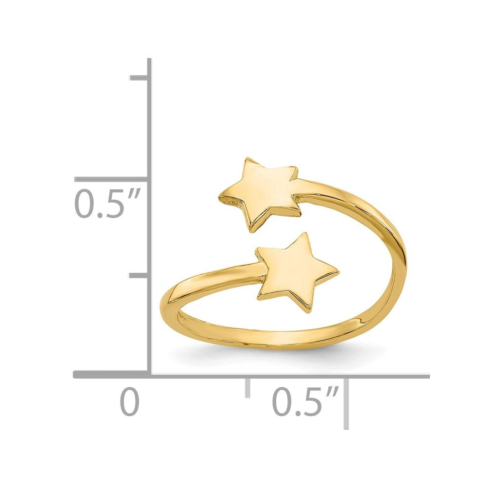 14k Star Design Toe Ring