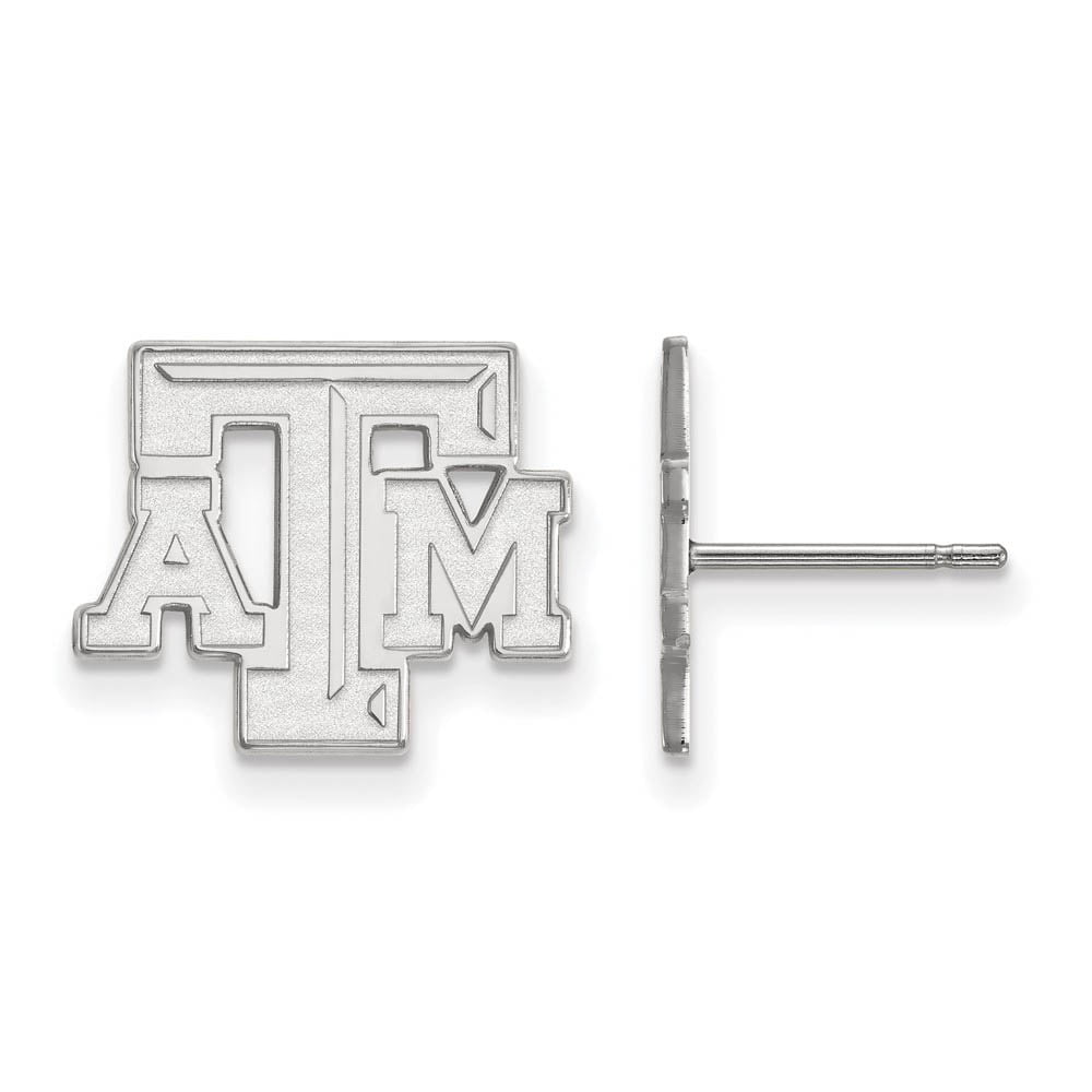 Sterling Silver Texas A&M University Small 'ATM' Post Earrings