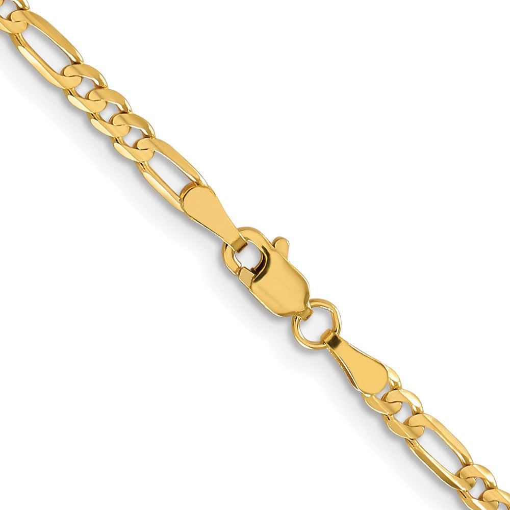 10k 3mm Concave Figaro Chain