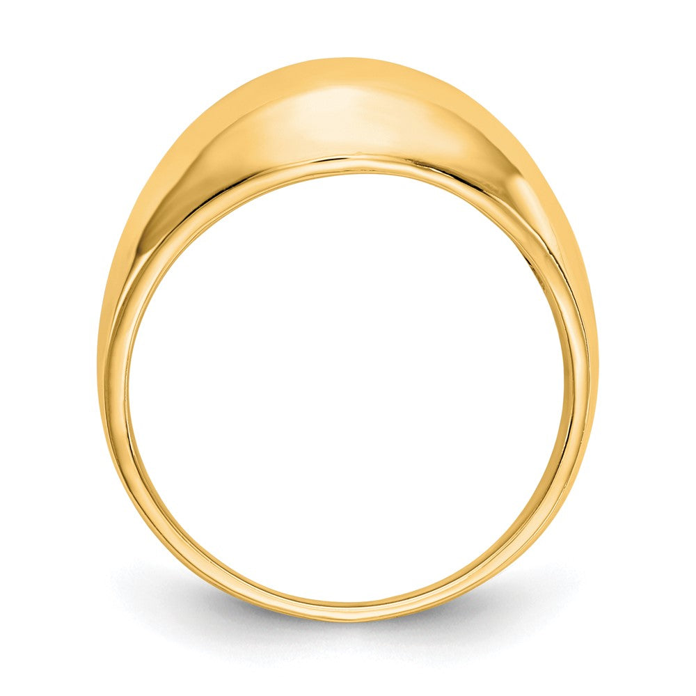 10K Yellow Gold Polished Dome Ring Size 6.25