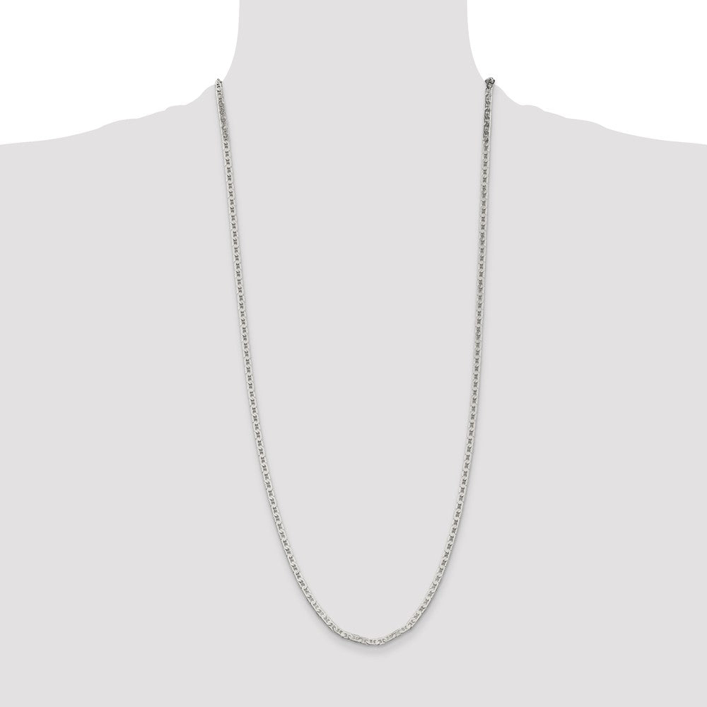 Sterling Silver 3mm Flat Anchor Chain 30 Inches