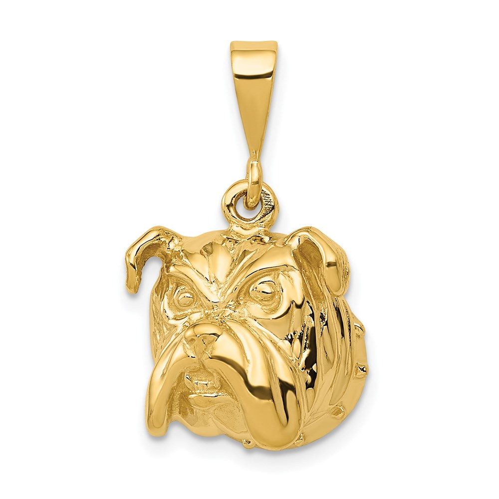 14k Bulldog Pendant Yellow Gold