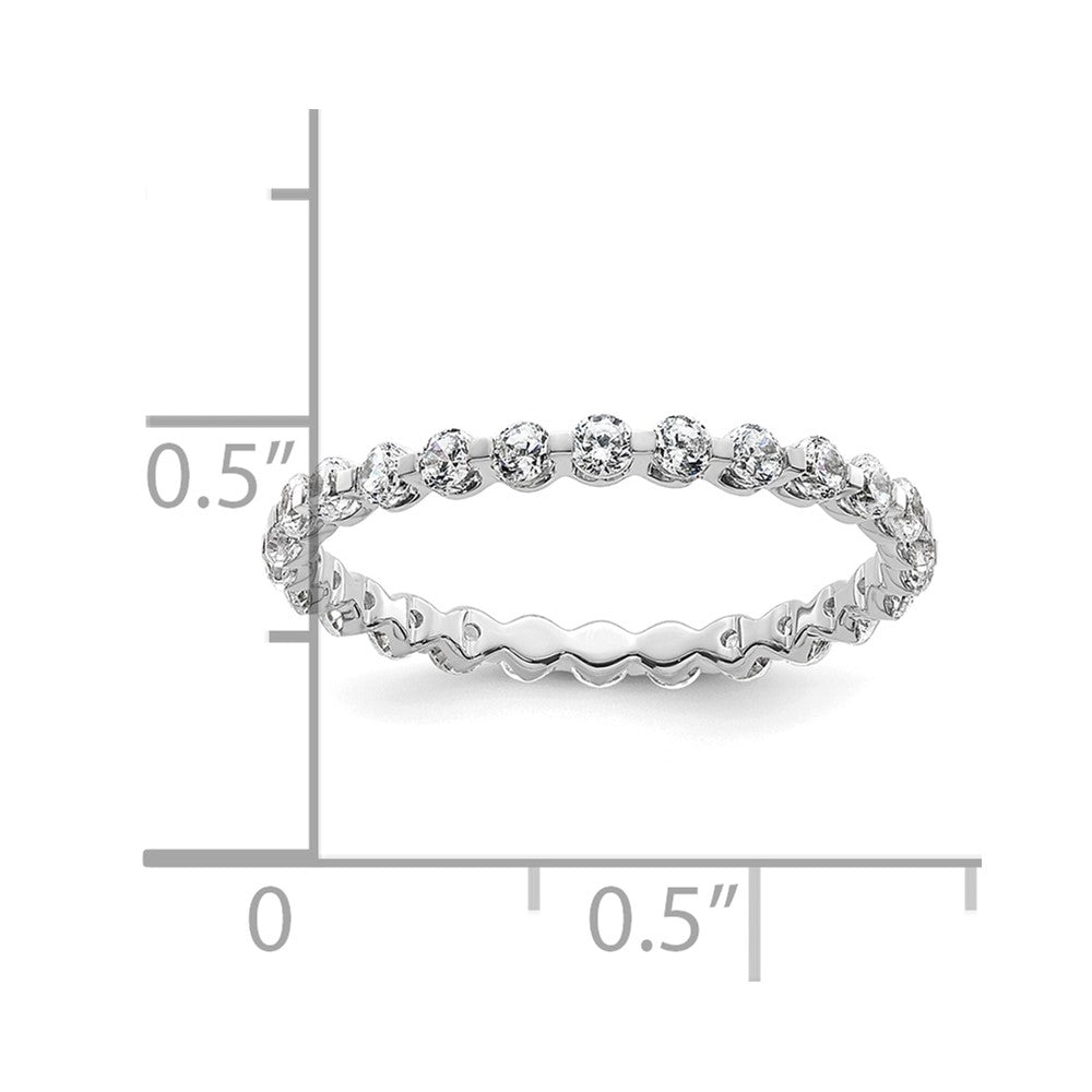 True Origin 14k White Gold 7/8 carat Lab Grown Diamond VS D E F Eternity Band