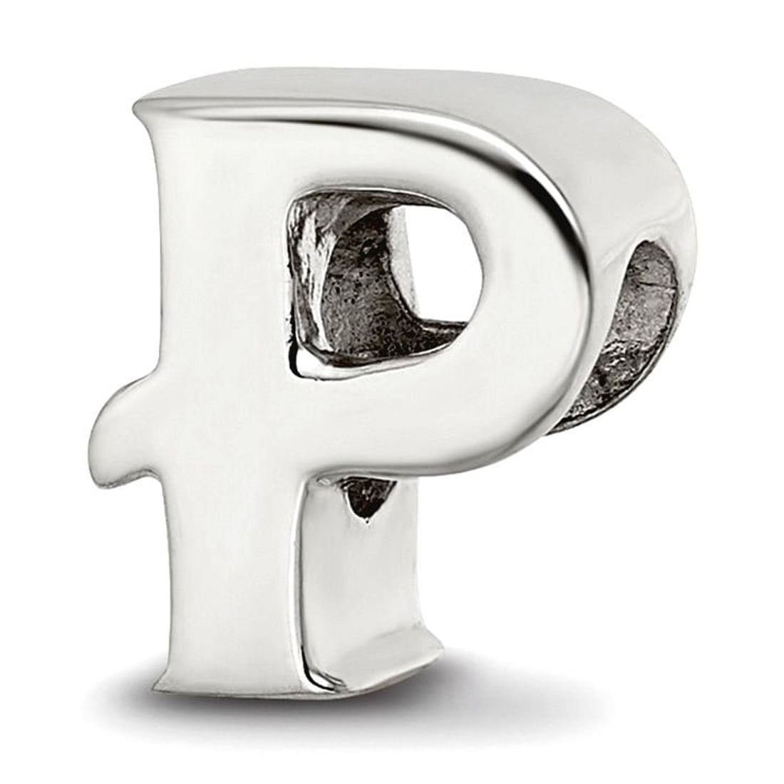 Reflection Beads QRS468P Sterling Silver Letter P Bead - Polished