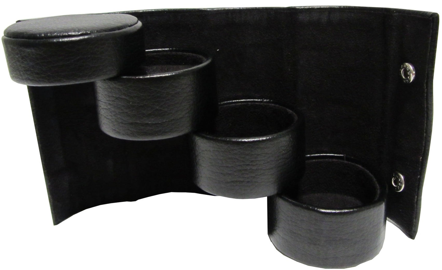 International 3 Level Black Leatherette Travel Jewelry Roll, T.P