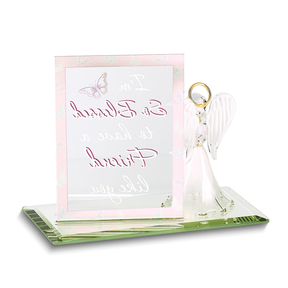 Glass Baron I'M SO BLESSED TO HAVE A FRIEND LIKE YOU Angel Glass Figurine Q-GM21655