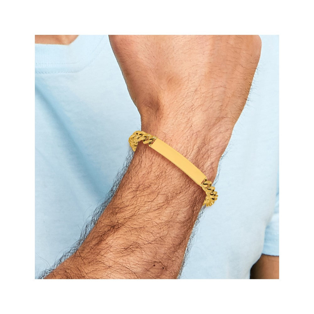 Chisel Stainless Steel Polished Yellow IP-plated Curb Link 8.5 inch ID Bracelet
