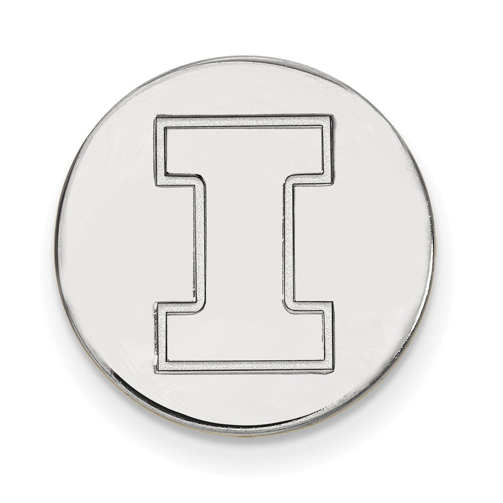 Sterling Silver Rhodium-plated LogoArt University of Alabama Crimson Tide Cuff Links Q-SS052UAL