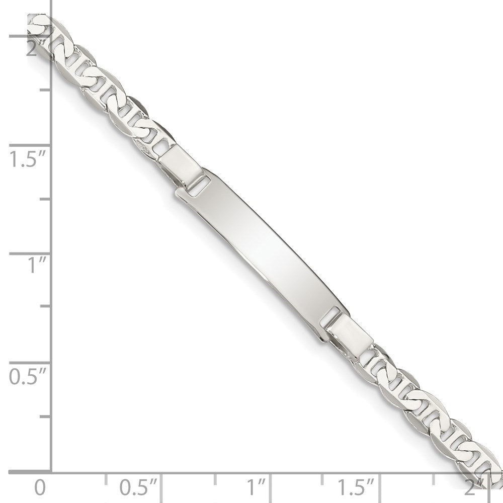 Sterling Silver Engraveable Childrens ID Anchor Link Bracelet 5.5 inches