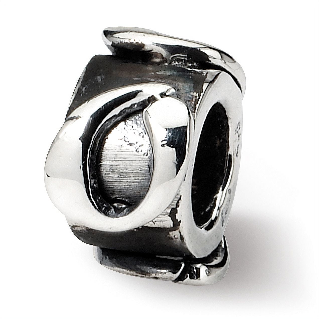 Reflection Beads Sterling Silver Reflections Letter Q Message Bead