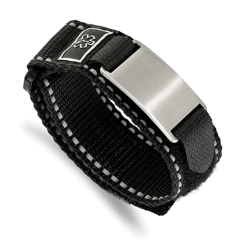 Stainless Steel Brushed Black Nylon 8.5 inches