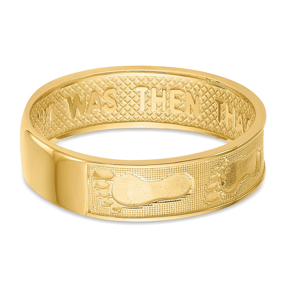 14K Footprints In The Sand Ring Size 6