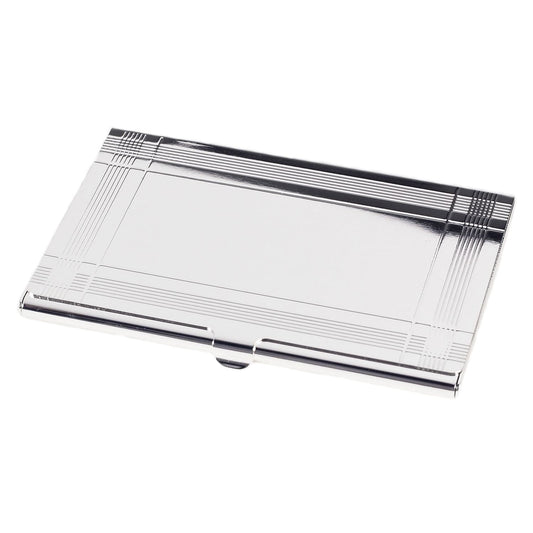 Bey-Berk Pocket Business Card Case Silver Plated (D156)