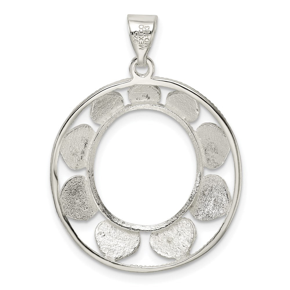 Sterling Silver Diamond-cut Heart Pendant