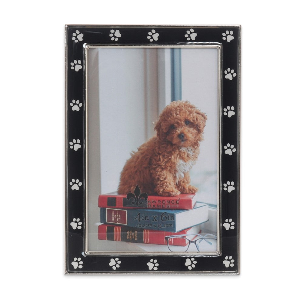 Black Paw Print 4x6 Photo Frame