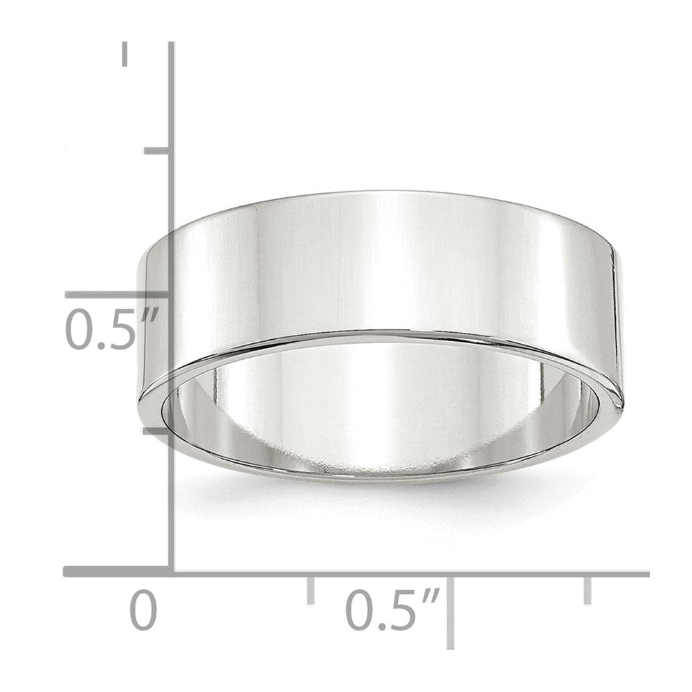 Sterling Silver 7mm Lightweight Flat Size 9.5 Band