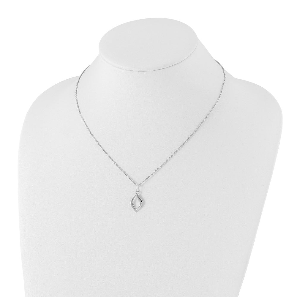 White Ice Sterling Silver Rhodium-plated 18 Inch Diamond Necklace with 2 Inch Extender 18 Inches