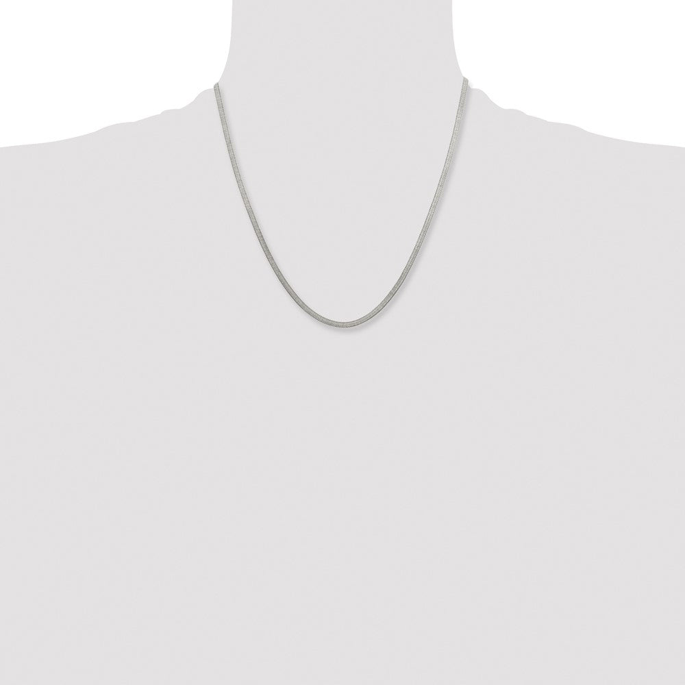 Stainless Steel Polished 3.3mm 20in Herringbone Chain
