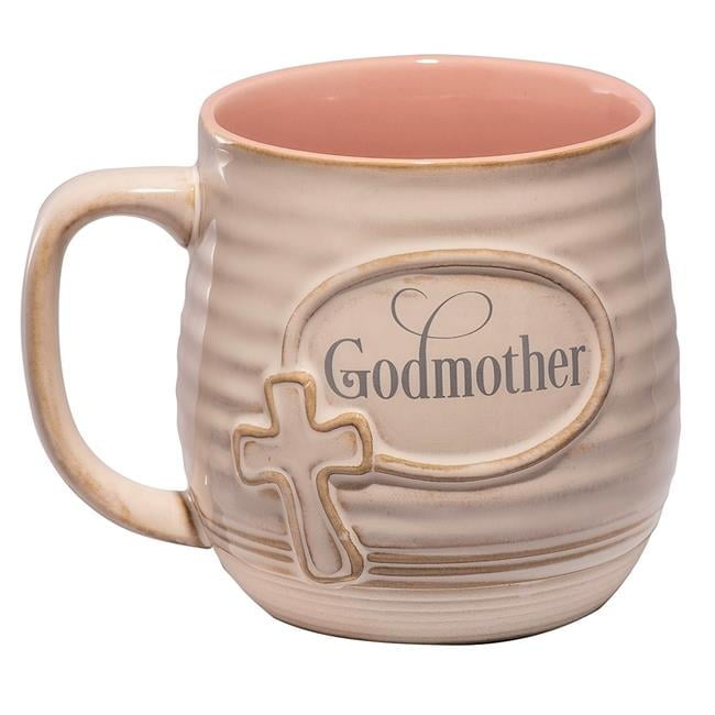 Collections Etc Ceramic Godparent Sentiment Mug 5.25 x 4.18 x 4.05