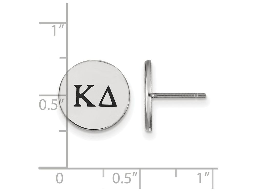 Sterling Silver Official Licensed Greek Sororities Kappa Delta (??) Enameled Post Earrings