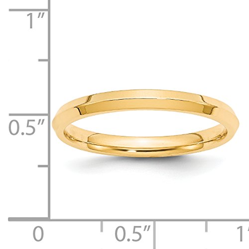 Primal Gold 14 Karat Yellow Gold 2.5mm Knife Edge Comfort Fit Band