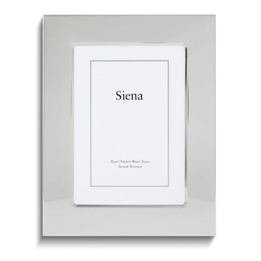 Silver-plated Tarnish-resistant Plain Wide 4x6 Frame QGM22463