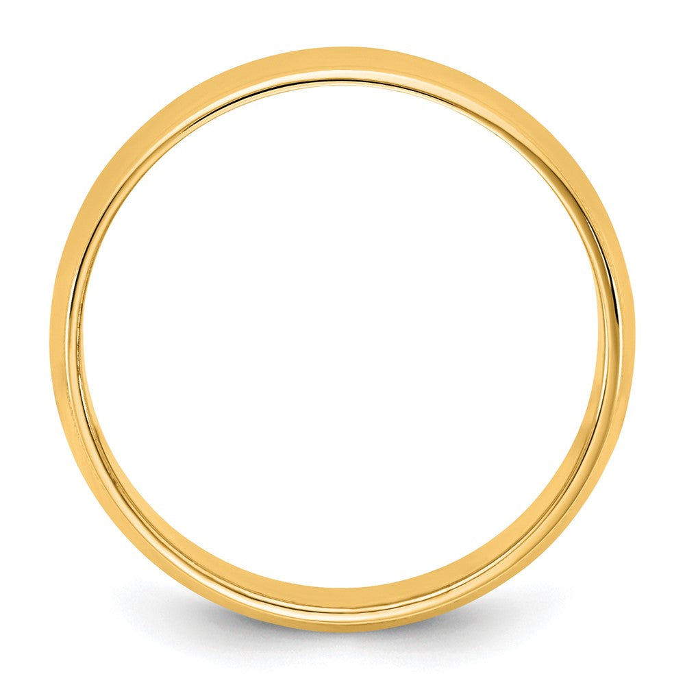 10KY 6.5mm LTW Milgrain Half Round Band Size 9