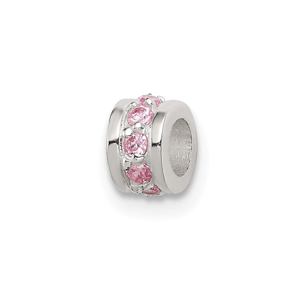 Sterling Silver Pink CZ Spacer Enhancer