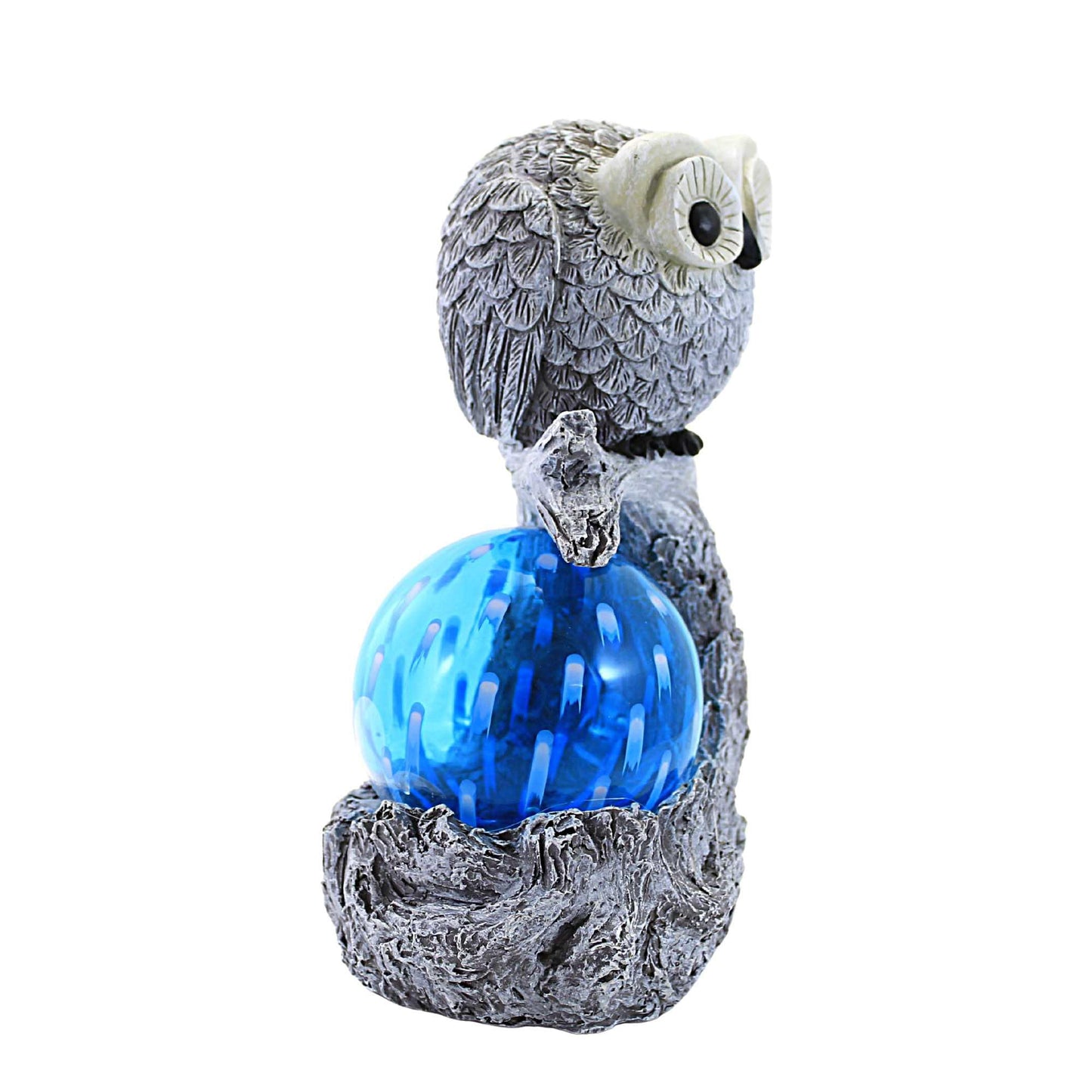 Home & Garden Owl Solar Led Garden Statue Polyresin Pudgy Pals Tree 14254