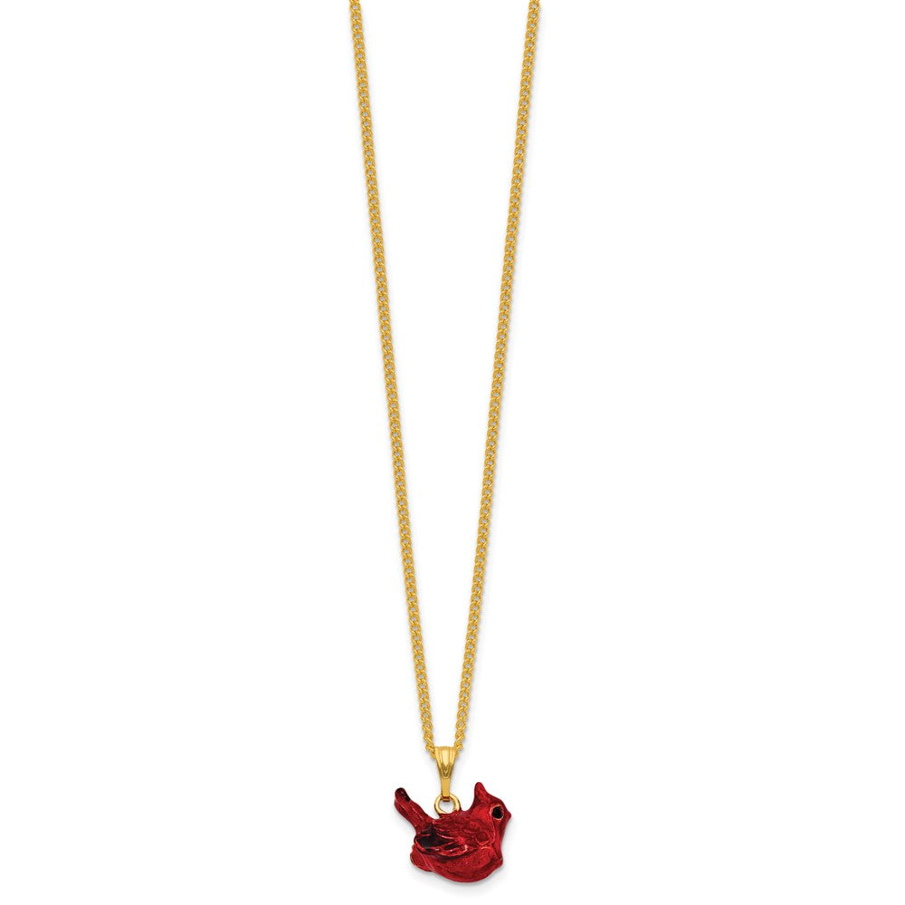 Luxury Giftware by Jere Bejeweled LITTLE BIRDIE LOVE Bird House with Cardinal Trinket Box with Matching 18 inch Necklace