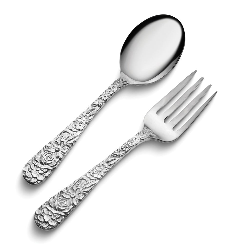 Kirk Stieff Sterling Silver Repousse 2-piece Baby Flatware Set Q-GM21975