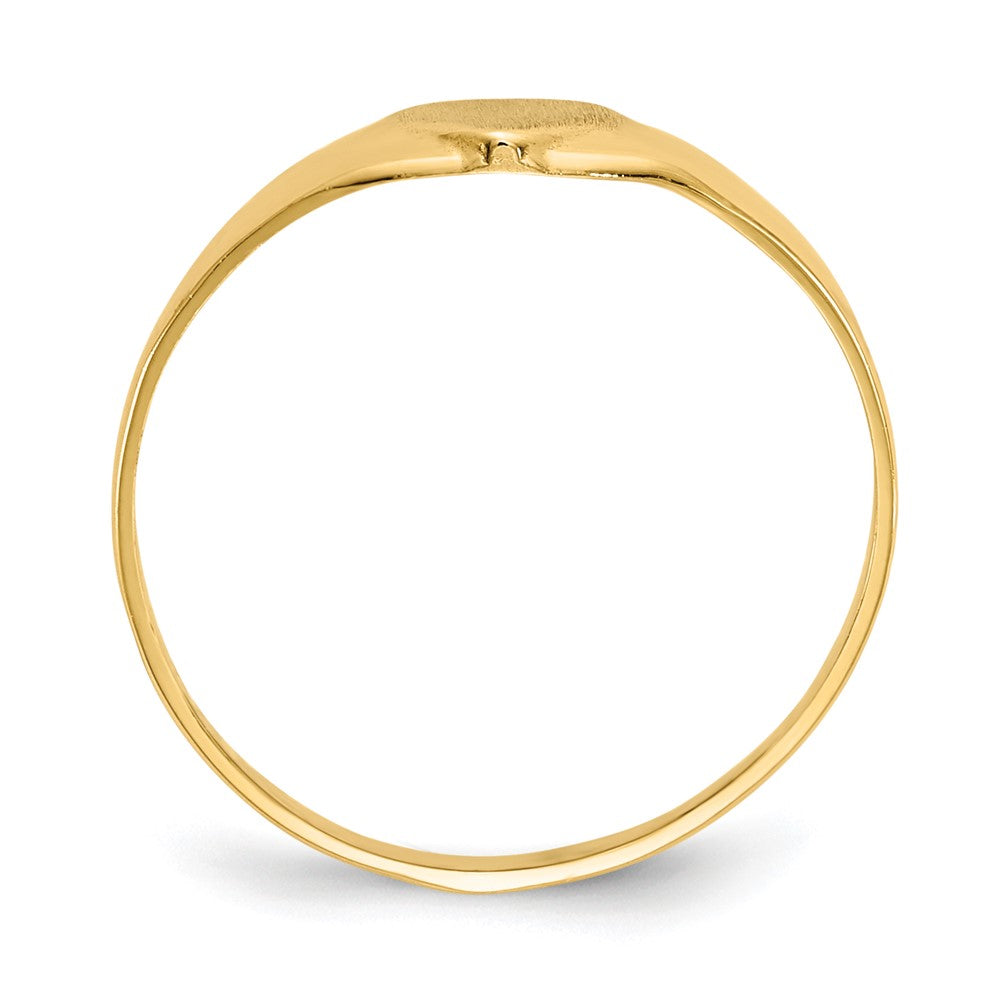 14k Satin Baby Heart Signet Ring Size 3