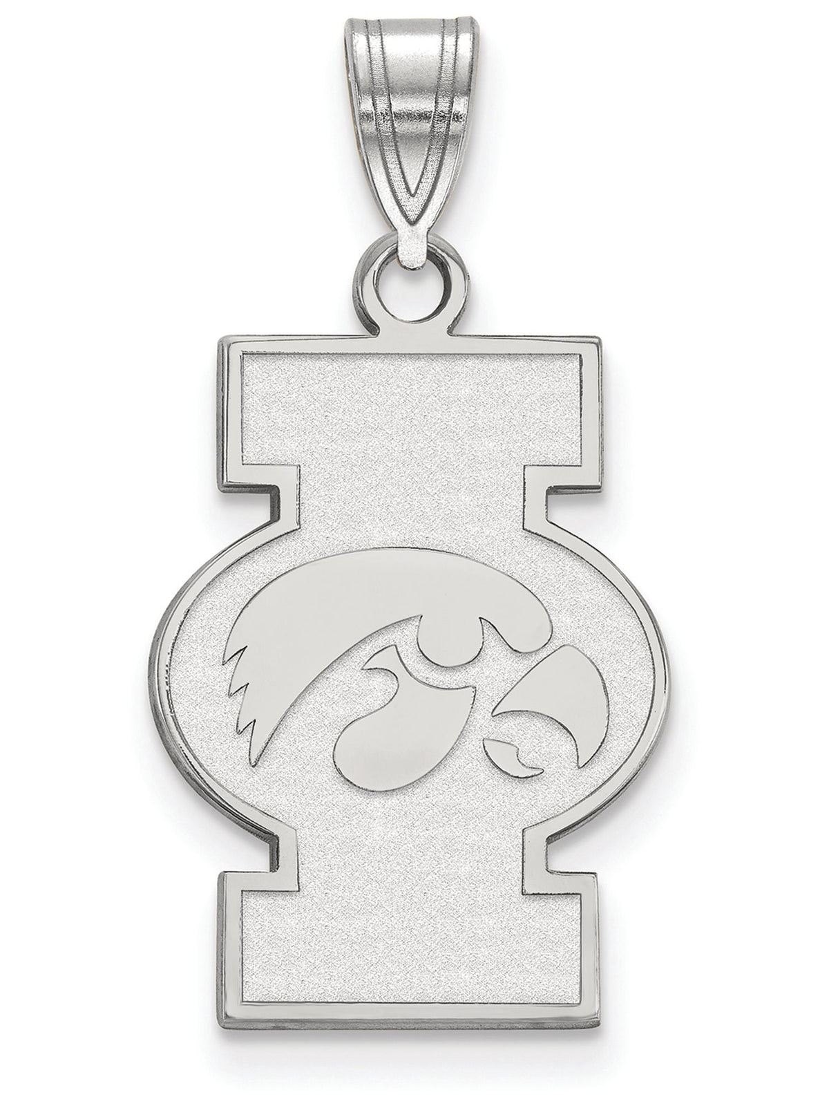 LogoArt Sterling Silver University Of Iowa Large Pendant Necklace Female Adult