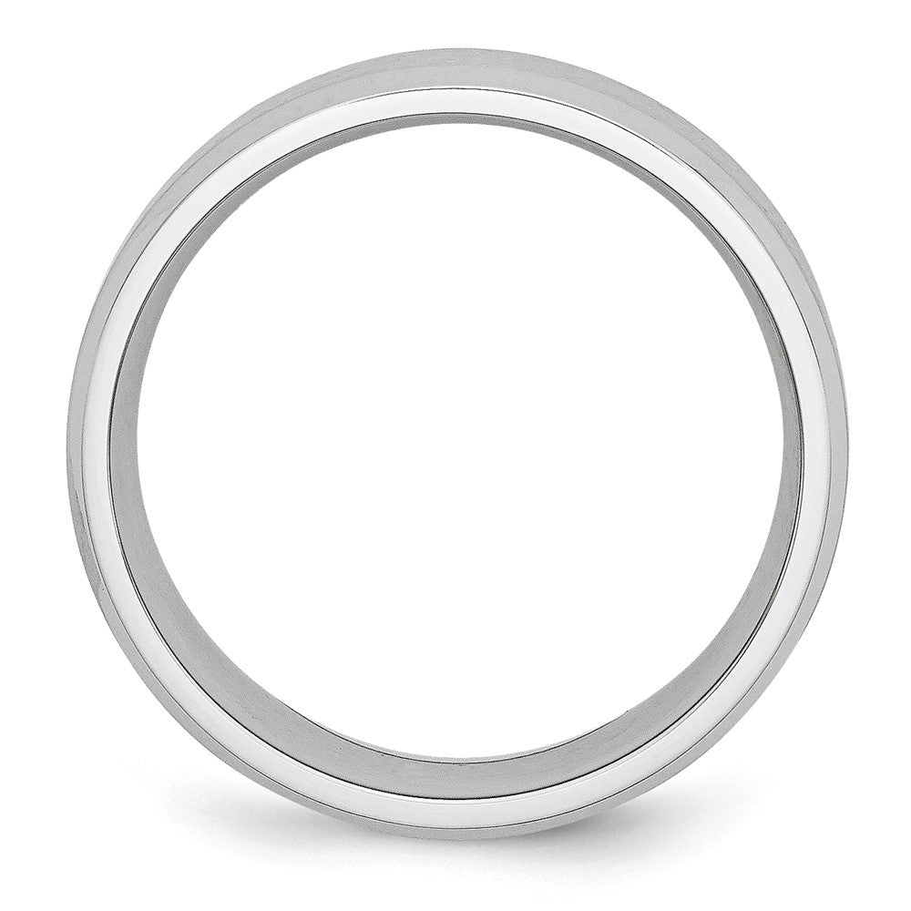 Cobalt Satin and Polished Beveled Edge 7mm Band Size - 11.5