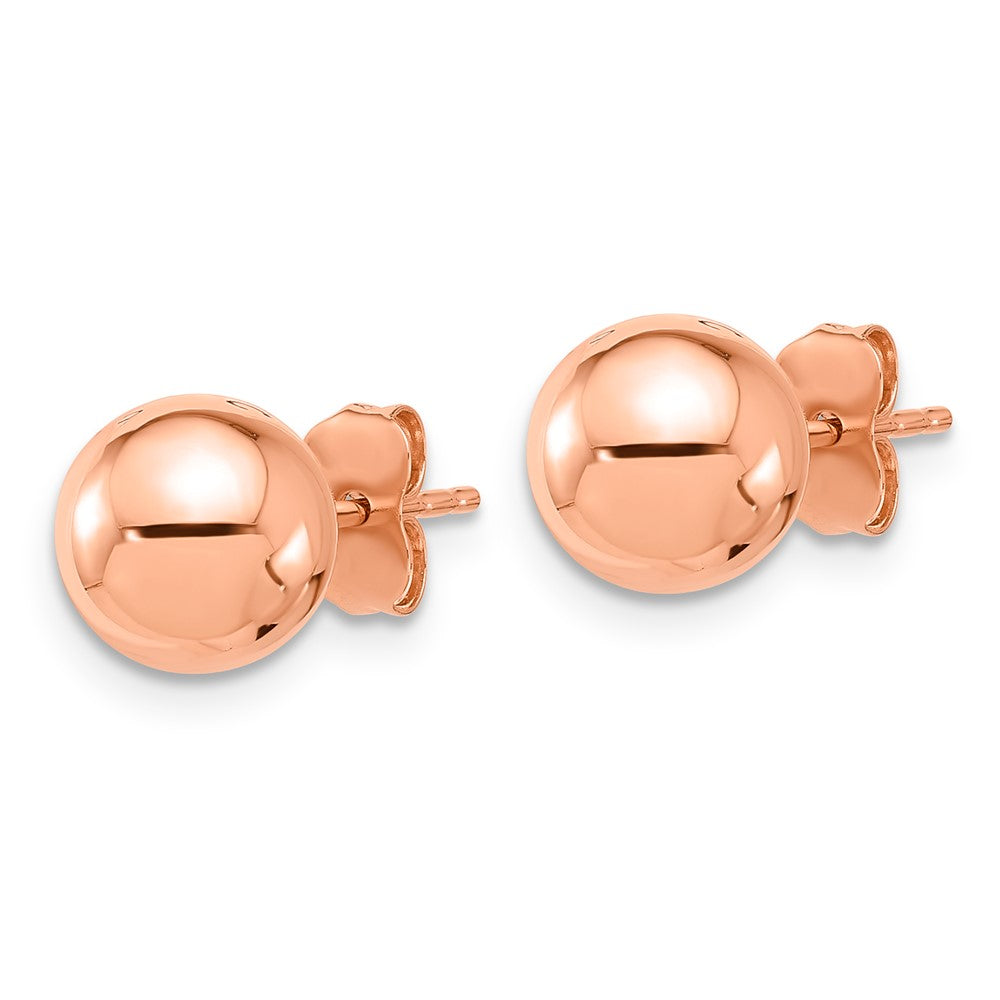 14k Rose Gold (8mm)Ball Stud Earrings