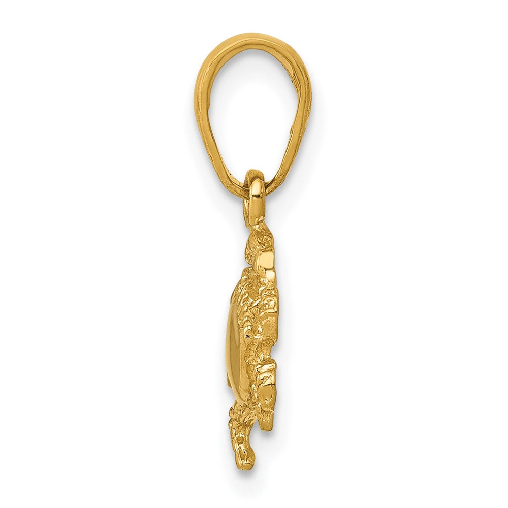 10k Crab Pendant Yellow Gold