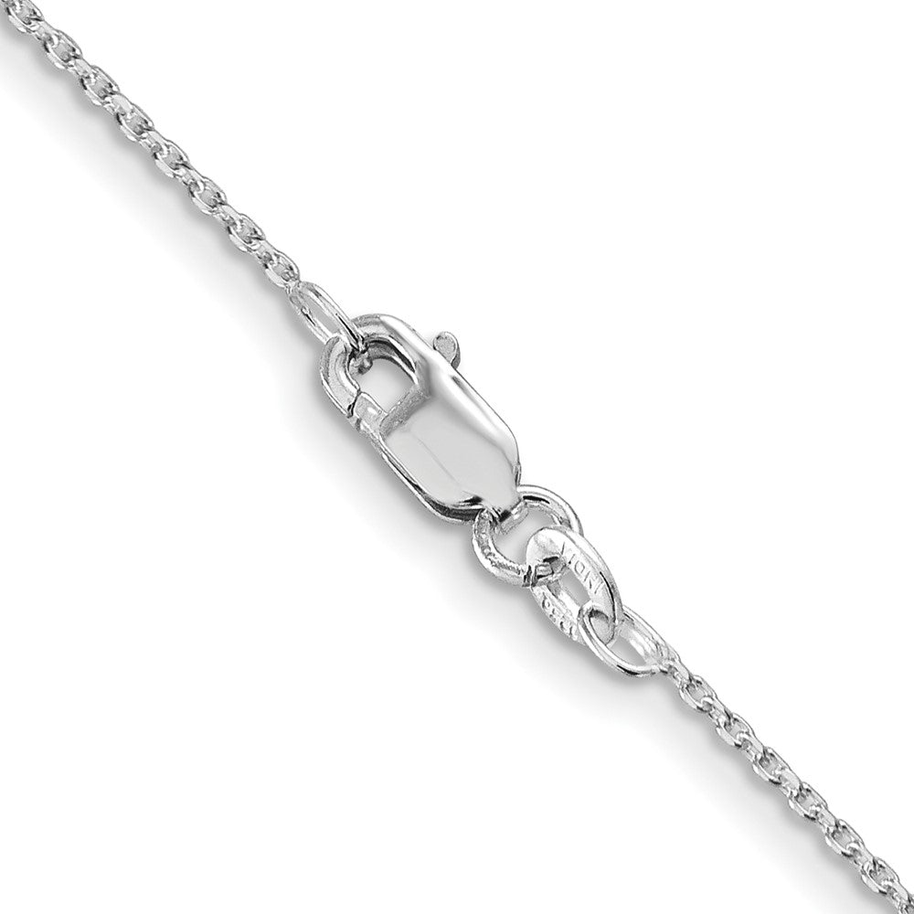 Sterling Silver Rhodium-plated 1.25mm Diamond-cut Forzantina Cable Chain 16 Inches