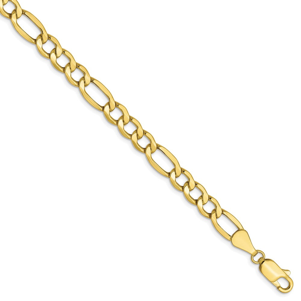 10K 5.35mm Semi-Solid Figaro Chain 8  inches