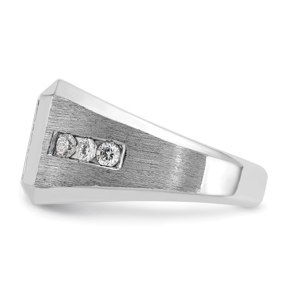 IBGoodman 14k White Gold 1 carat Lab Grown Diamond VS/SI+ G+ Complete Square Cluster Men's Ring