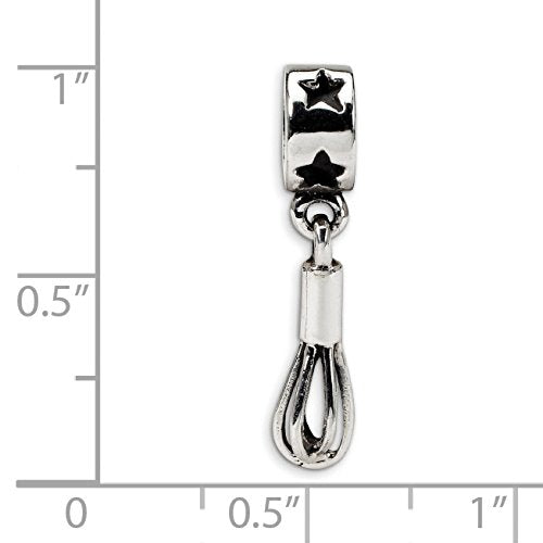 Sterling Silver Reflections Whisk Dangle Bead
