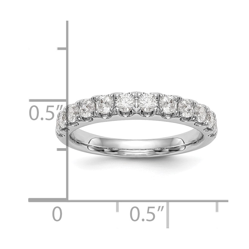 14k Two-tone 1/2 carat Lab Grown Diamond VS/SI+ G+ Complete Three Stone Engagement Ring